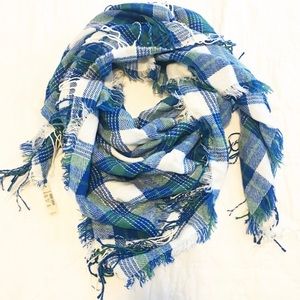Madewell plaid blanket scarf NWT